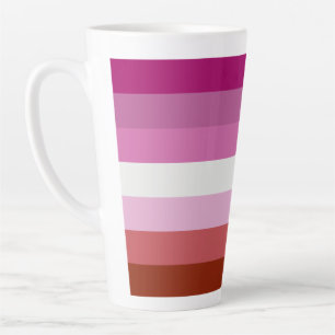 Taza De Café Latte Bandera lesbiana