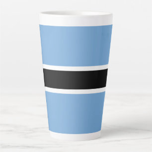 Taza De Café Latte Bandera patriótica de Botsuana