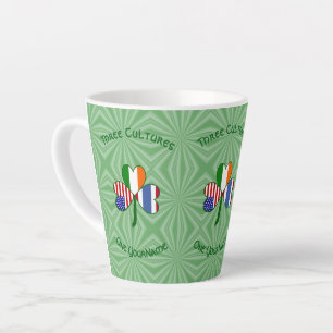 Taza De Café Latte Bandera personalizada de Irlanda Tailandia EE. UU.