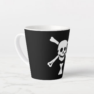Taza De Café Latte Bandera pirata de Emanuel Wynne Jolly Roger