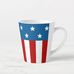 Taza De Café Latte Banner de Star Spangling