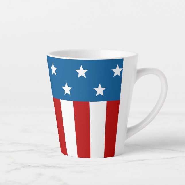 Taza De Café Latte Banner de Star Spangling (Derecha)