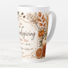 Taza De Café Latte Bar de Café Friendsgiving