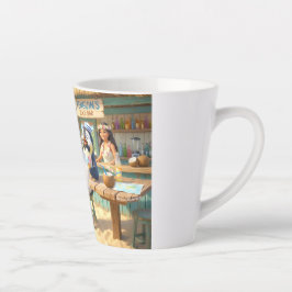 Taza De Café Latte Bar de playa del pingüino