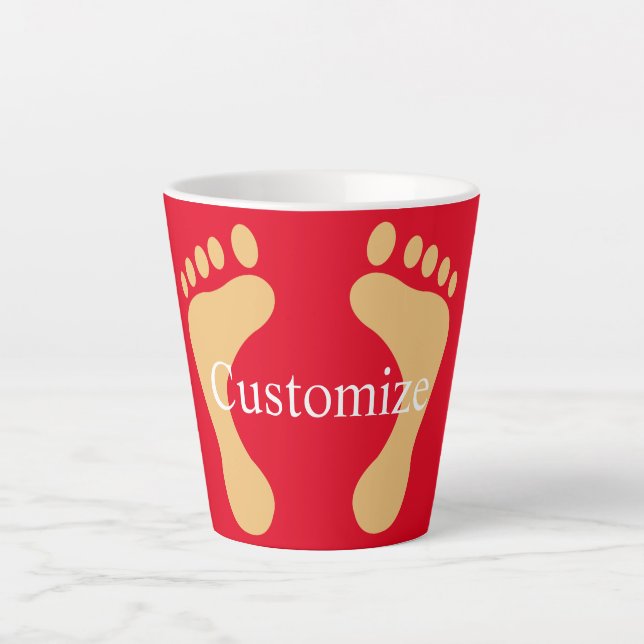 Taza De Café Latte Barefoot Beach Bum Thunder_Cove (Anverso)