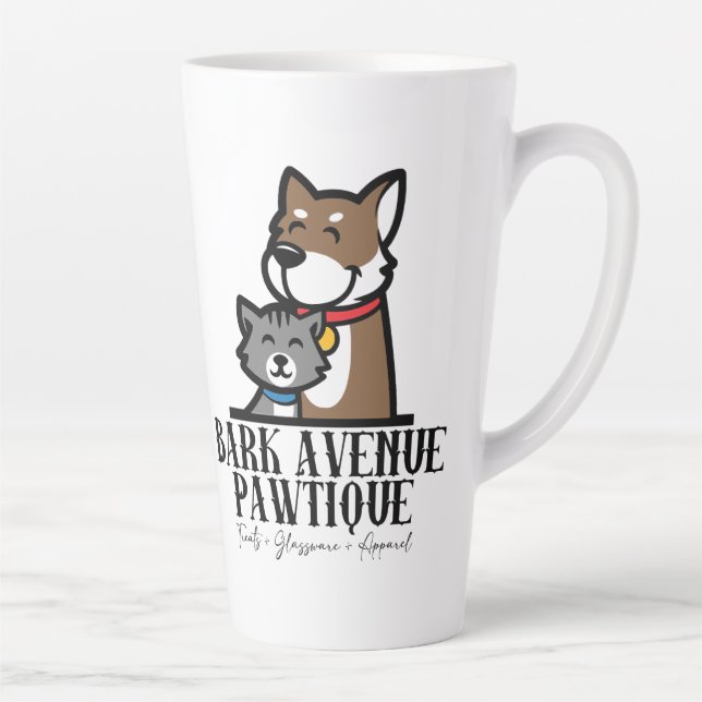 Taza De Café Latte BARK AVENUE PAWTIQUE - logo 3 (Derecha)