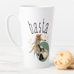 Taza De Café Latte Basta (con gatos)