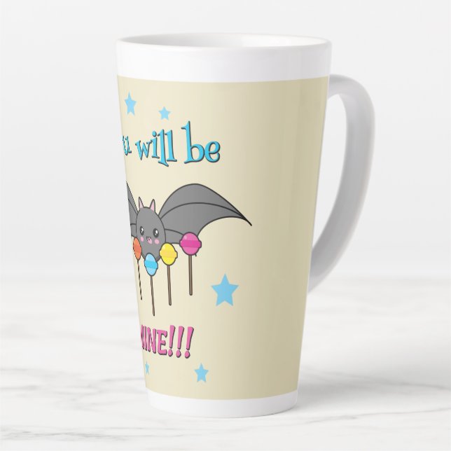 Taza De Café Latte Bat Craving Lollipops - Serás Mío (Ángulo derecho)