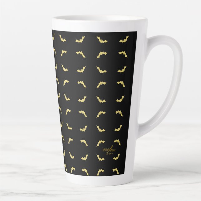 Taza De Café Latte Bat Latte Mug, bella bruja del poeta Adiela Akoo (Derecha)