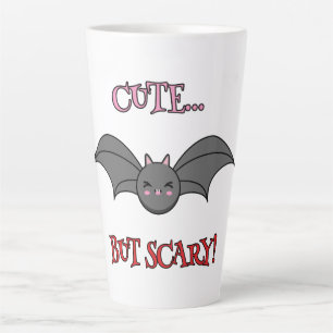 Taza De Café Latte Bat lindo pero asustado