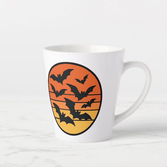 Taza De Café Latte Bat Sunset (Derecha)