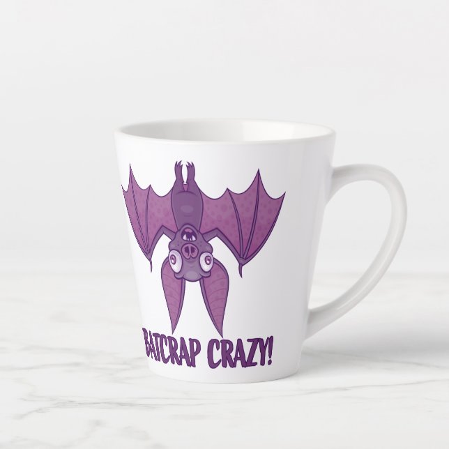 Taza De Café Latte Batshit Crazy Wacky Personalizado Bat (Derecha)