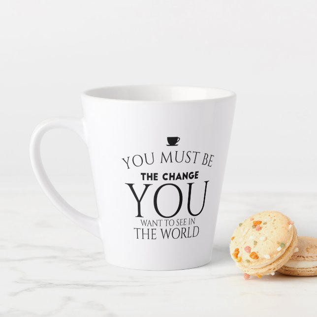 Taza De Café Latte Be change black (In situ)