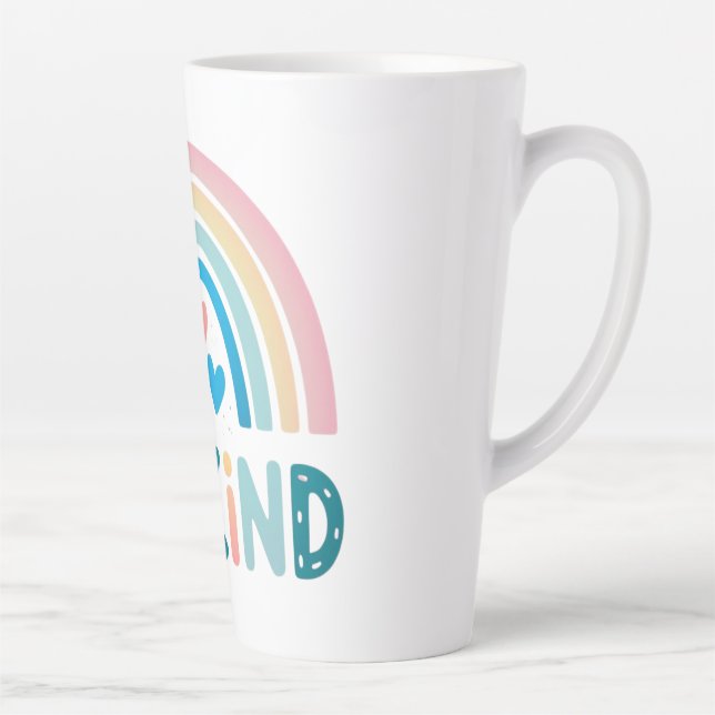Taza De Café Latte Be Kind Rainbow (Derecha)