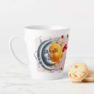 Taza De Café Latte Be my Valentine said the Sun to the Moon on a