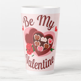 Taza De Café Latte Be my valentine sweets
