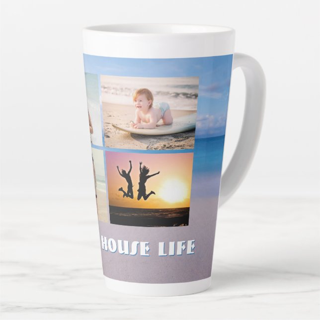 Taza De Café Latte Beach House Life Multi-photo  (Ángulo derecho)