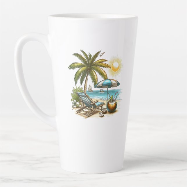 Taza De Café Latte Beach lover Large (Izquierda)