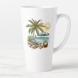 Taza De Café Latte Beach lover Large