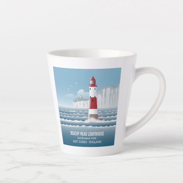 Taza De Café Latte Beachy Head Lighthouse (Derecha)