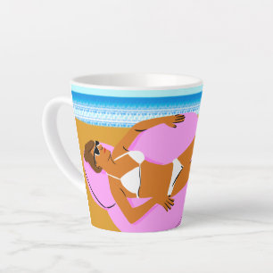 Taza De Café Latte Beachy Keen - Rosa