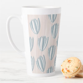 Taza De Café Latte Beachy Tulips Chili Bowl