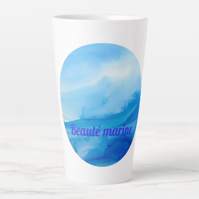 Taza De Café Latte Beauté marine vague (Anverso)