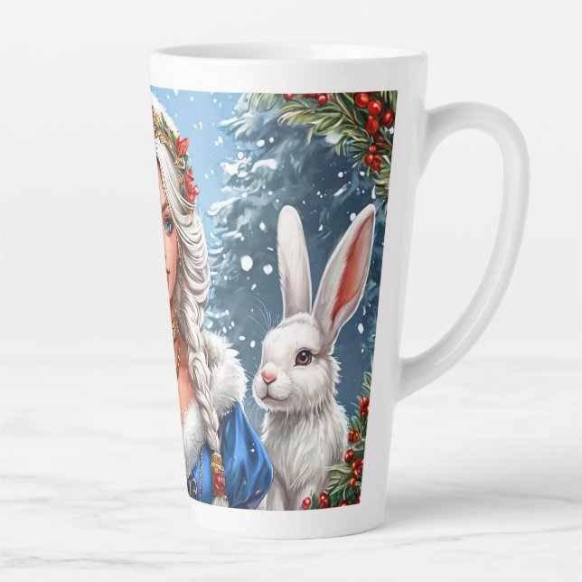Taza De Café Latte Beautiful Snow Maiden (Derecha)
