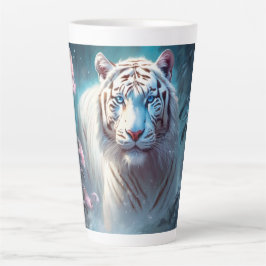 Taza De Café Latte Beautiful White tiger