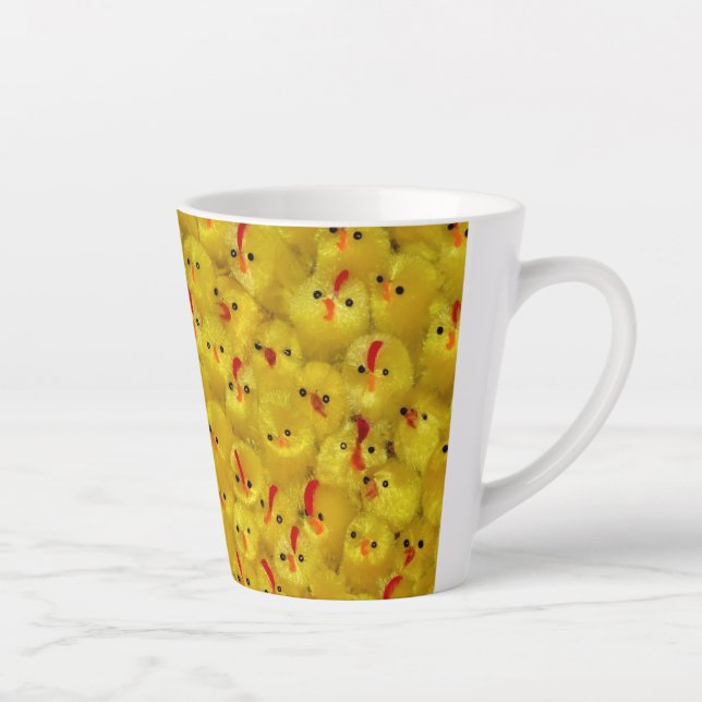 Taza De Café Latte Bebé amarillo lindo chicles latte mug (Derecha)