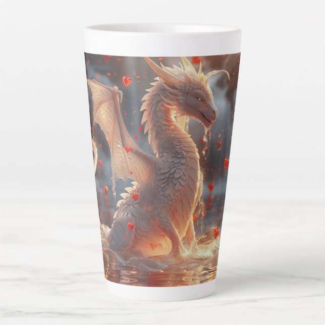Taza De Café Latte Bebé Ice Dragon Digital Art (Anverso)