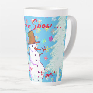 Taza De Café Latte Bebida Caliente para Día de Nieve