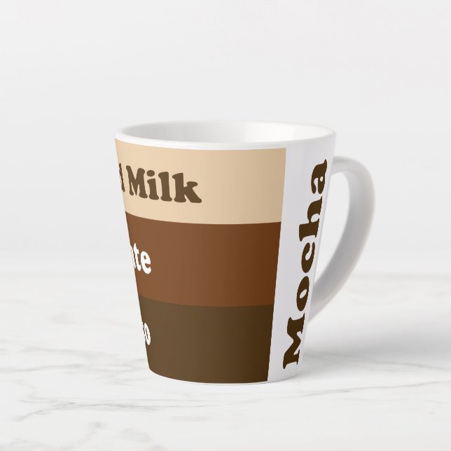 Taza De Café Latte Bebidas de Mocha Café Amantes Receta Mug (Ángulo derecho)