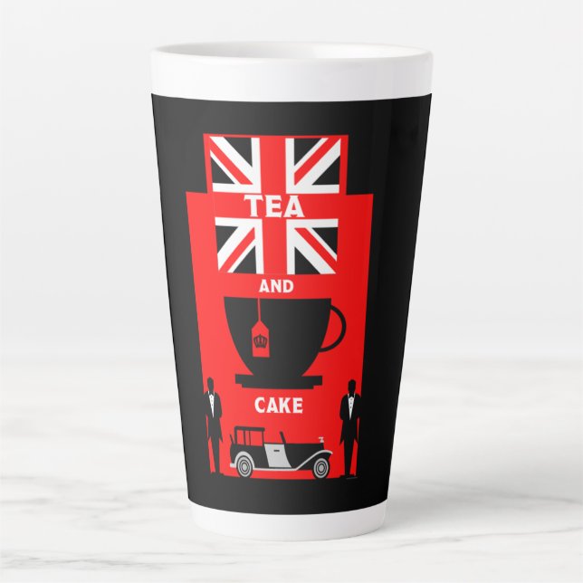 Taza De Café Latte Bebidas de té clásicas británicas (Anverso)