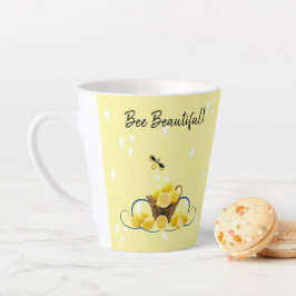 Taza De Café Latte Bee Beautiful Latte Mug