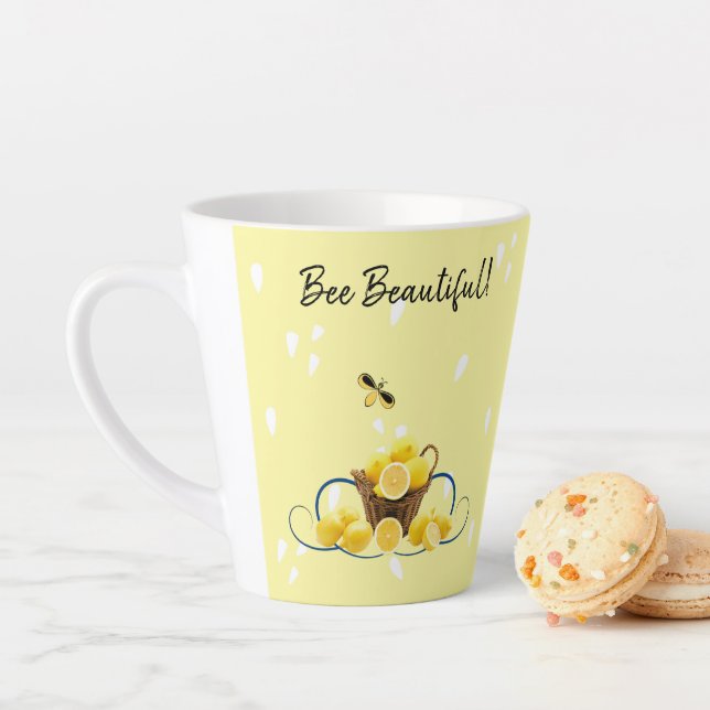 Taza De Café Latte Bee Beautiful Latte Mug (In situ)