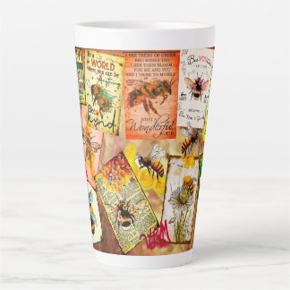 Taza De Café Latte Bee Large Latte Mug