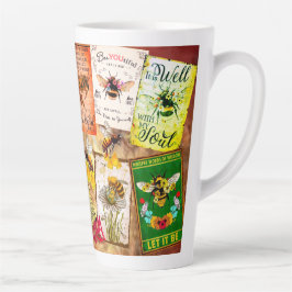 Taza De Café Latte Bee Large Latte Mug