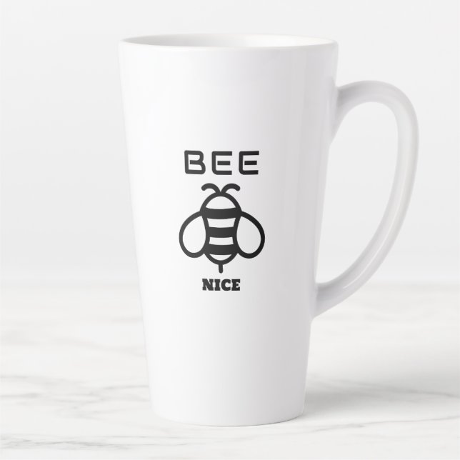 Taza De Café Latte Bee Nice with Minimal Design (Derecha)
