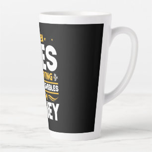 Taza De Café Latte Beekeeper Gift Cuando las abejas están despidien