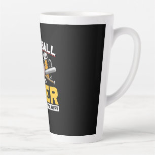Taza De Café Latte Beer Drinker Beer Humor de cerveza de béisbol Cump