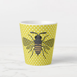 Taza De Café Latte BEES y Honeycomb - Salven las abejas