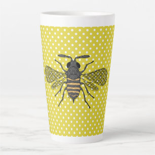 Taza De Café Latte BEES y Honeycomb - Salven las abejas