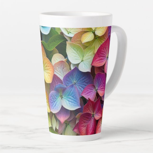 Taza De Café Latte Begonia arcoiris #766 - Latte Mug (Ángulo derecho)
