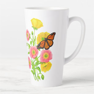 Taza De Café Latte Bella Artes de Coppies y Mariposas