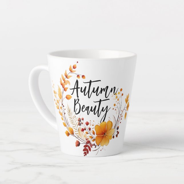 Taza De Café Latte Belleza de otoño (Ángulo izquierdo)