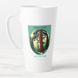 Taza De Café Latte Belleza del Parque Nacional Redwood en California