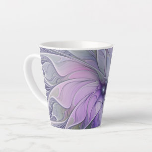 Taza De Café Latte Belleza impresionante Arte abstracto moderno fract