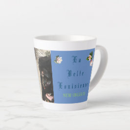 Taza De Café Latte Belleza oscura vintage Mardi Gras Latte Mug