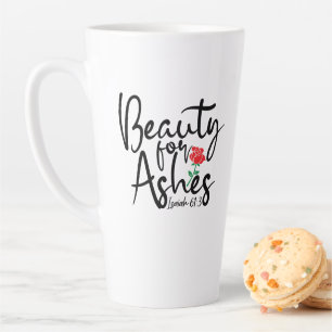 Taza De Café Latte Belleza para las cenizas Gran Latte Mug 17 oz.